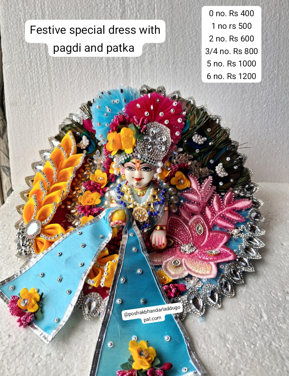 Heavy festive special dress with pagdi and patka