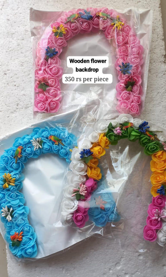 Wooden floral backdrop