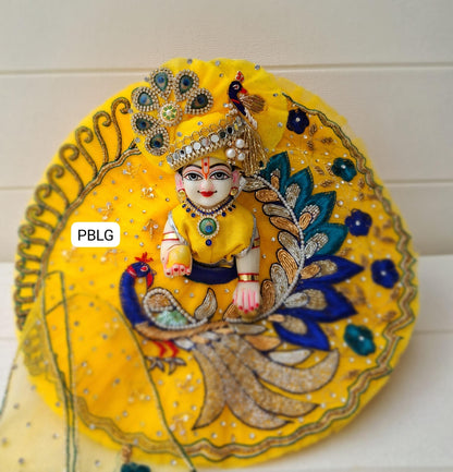 Heavy peacock handwork poshak