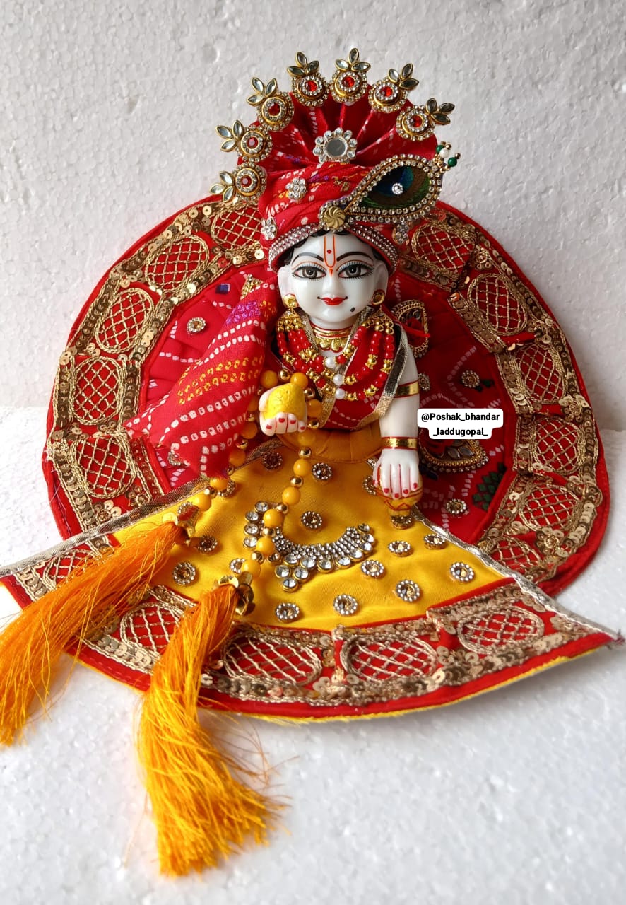 Heavy bandhini dress with heavy pagdi