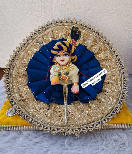 Blue dress ( 2 safa+1 kalangi free)