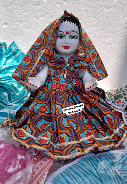 Pure cotton dress for radha ji