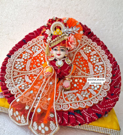 Beautiful heavy pure handwork dress with pagdi and patka