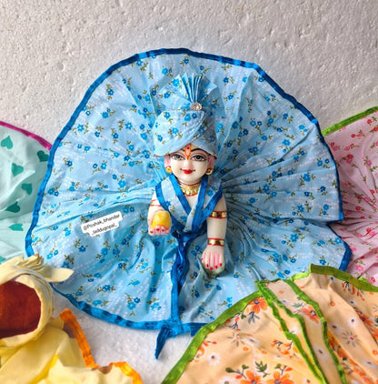 Cotton dress with matching pagdi