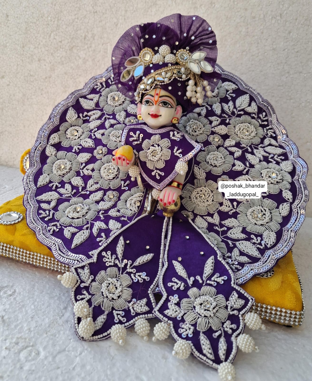 Pure zari handwork dress with pagdi and jacket