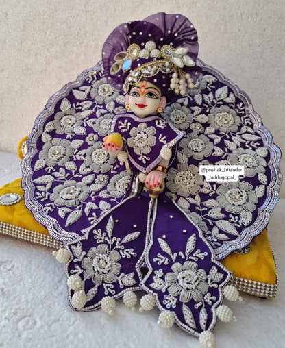 Pure zari handwork dress with pagdi and jacket