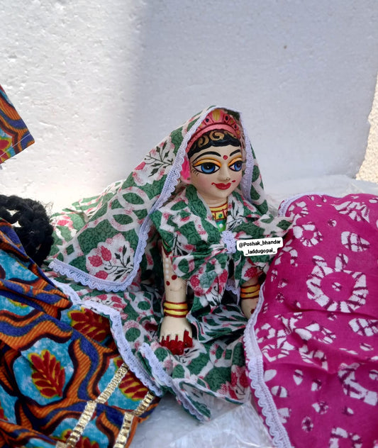 Pure cotton dress for radha ji