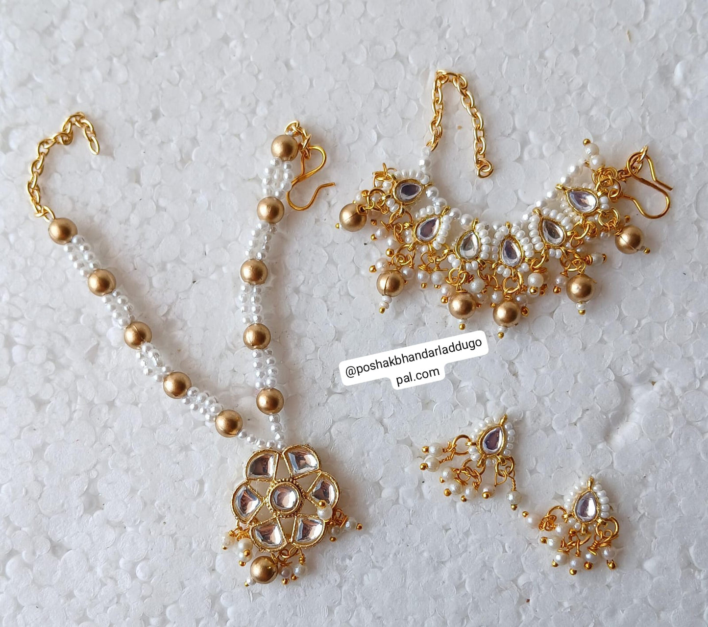 Heavy mala + choker + earing set