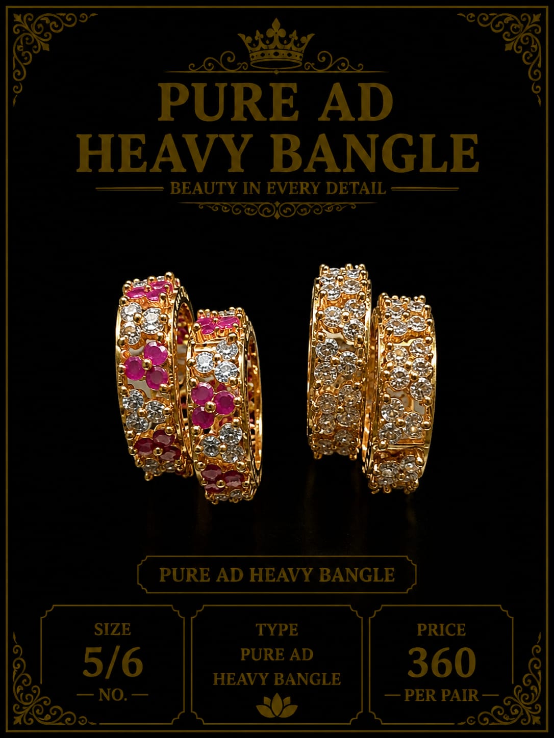 Pure ad heavy bangle 5/6 no.