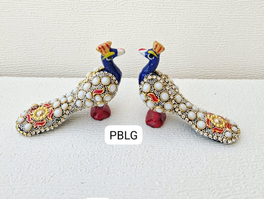 Meenakari metal peacock