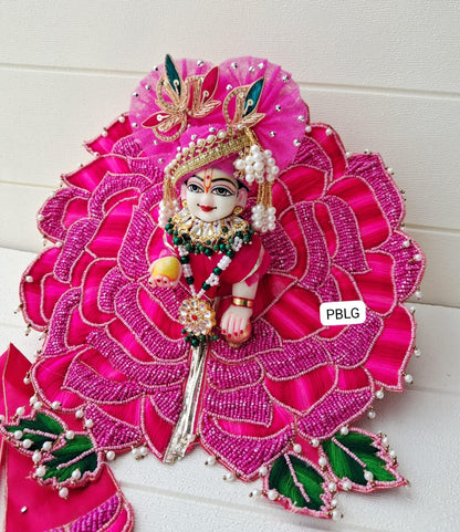 Pure handwork rose flower poshak