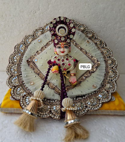 Unique colour heavy dress with pagdi and patka