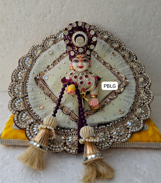 Unique colour heavy dress with pagdi and patka