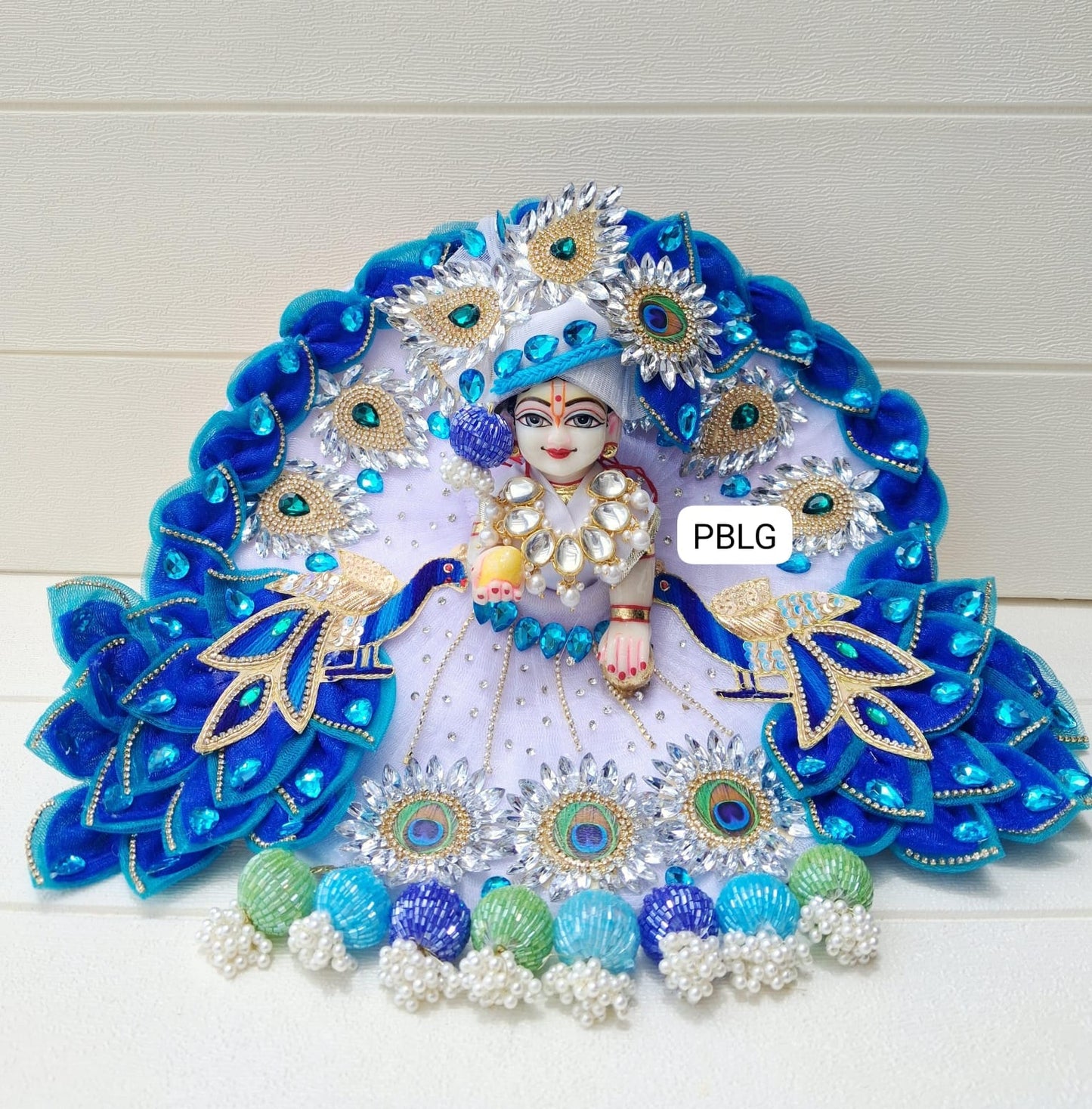 Peacock 🦚 white dress with pagdi