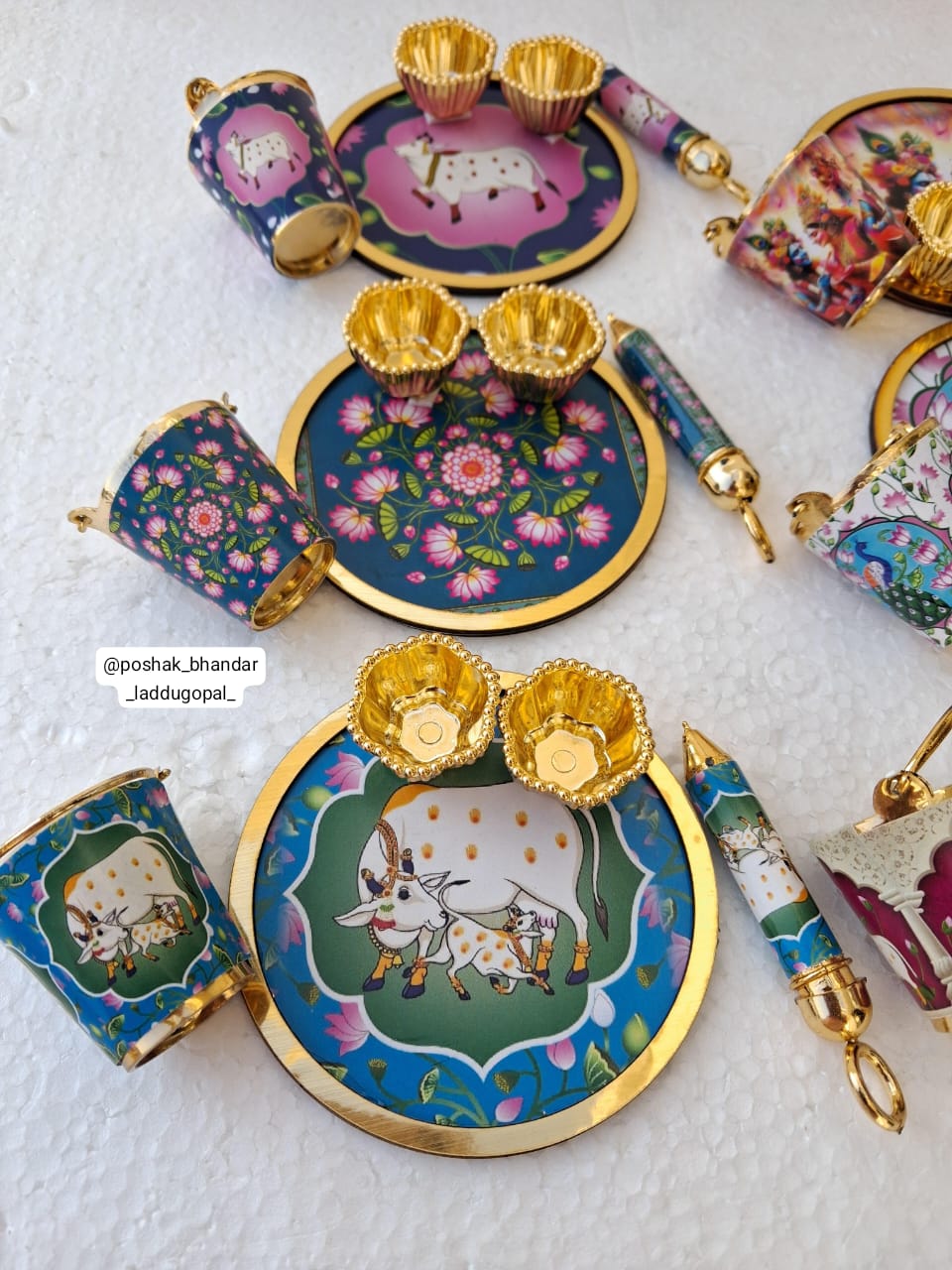 Holi colour plate with balti pichkari