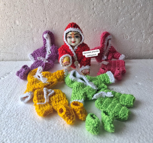 Woolen dress with shoes