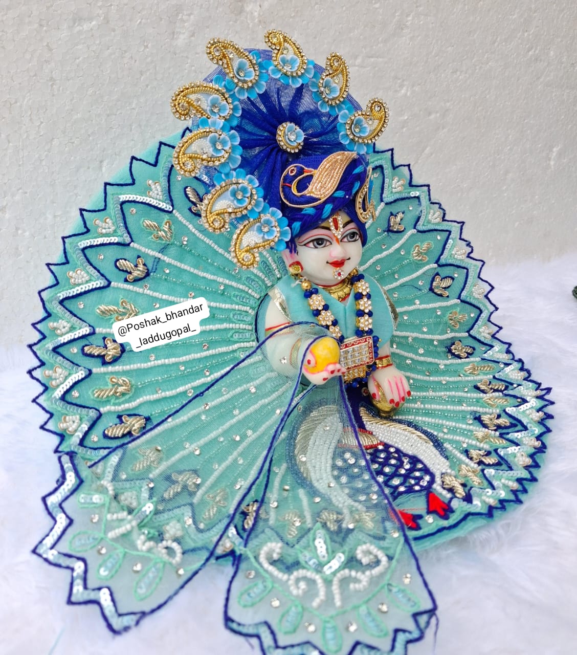 Peacock handwork dress