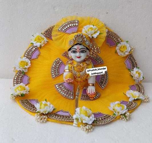 Classic colour combination dress with pagdi