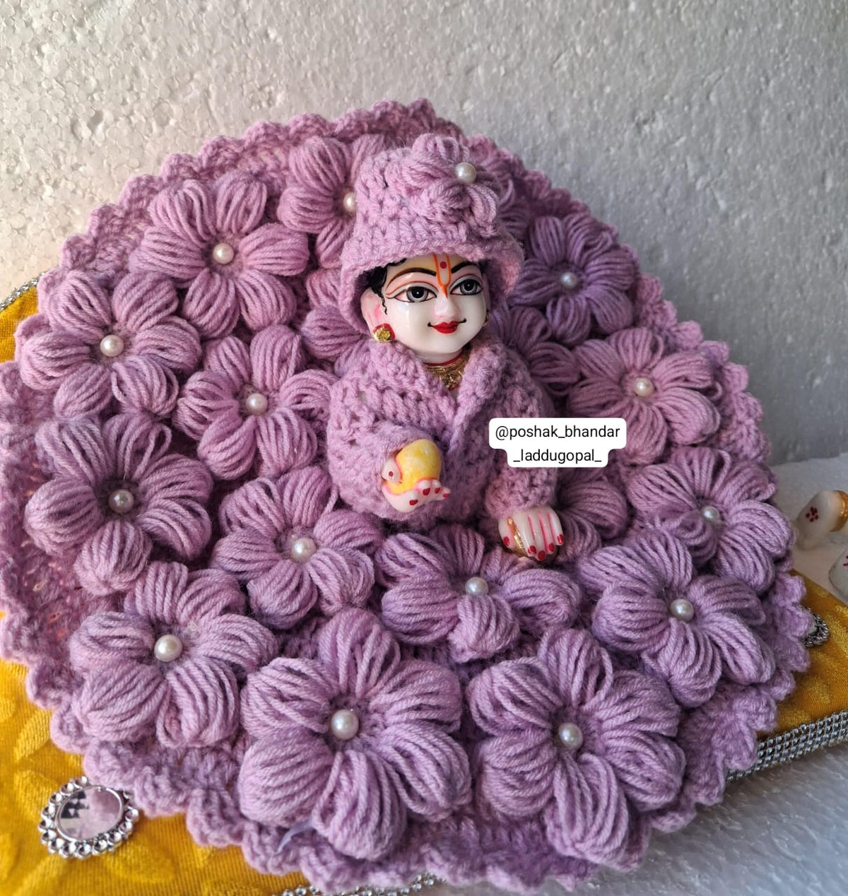 Lavender colour premium design Woolen dress