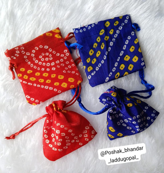 Bandhini potli / purse for radha ji