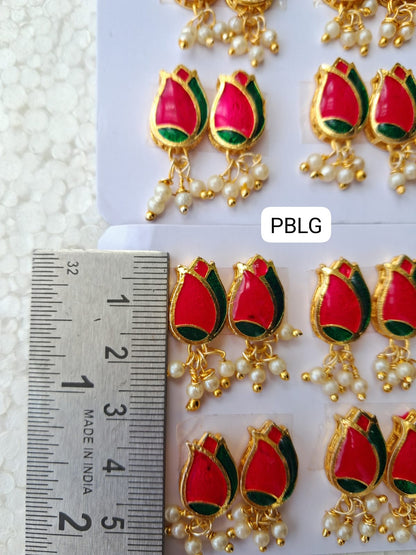 Lotus stick earrings