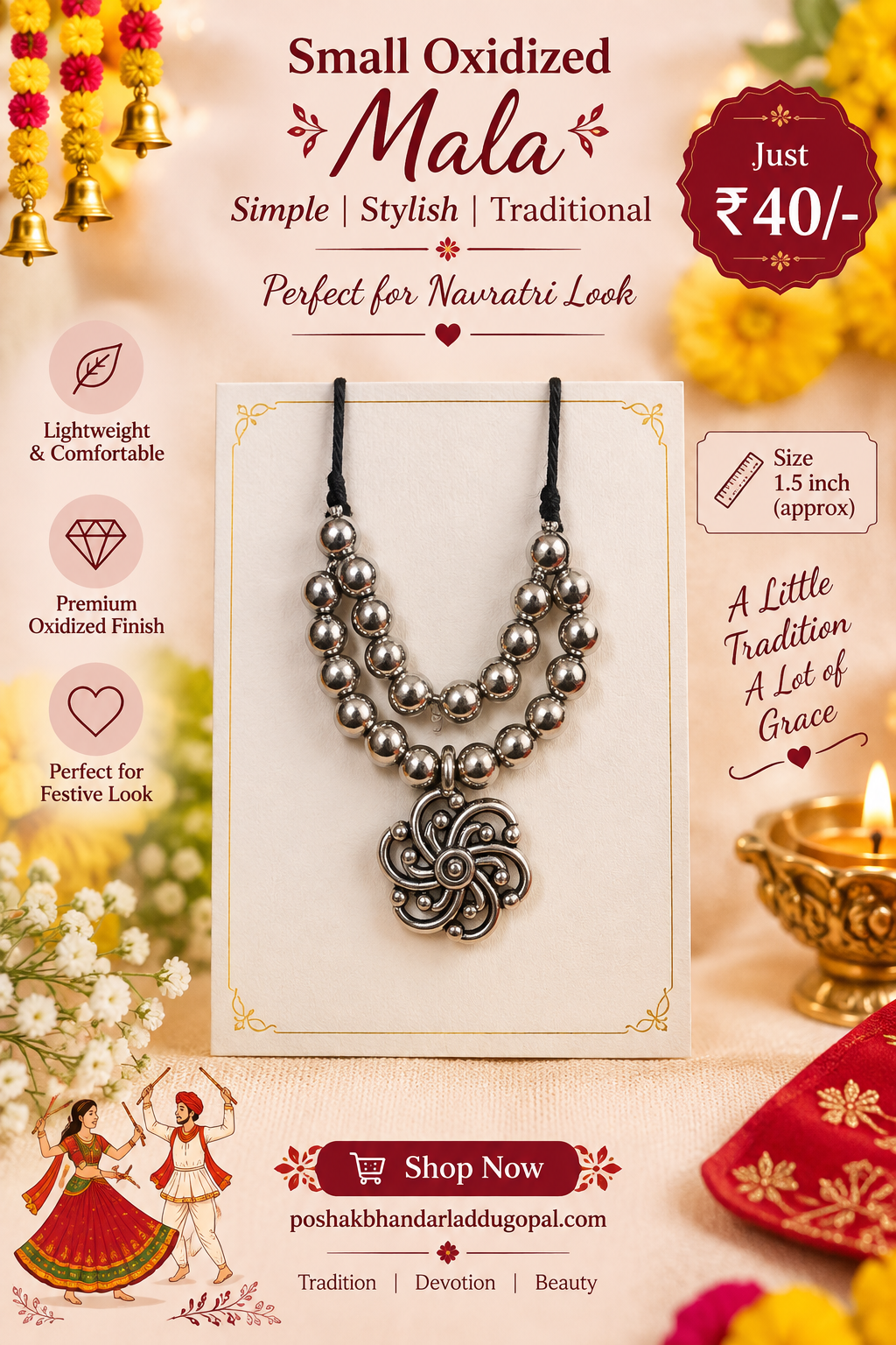 Small oxidised mala