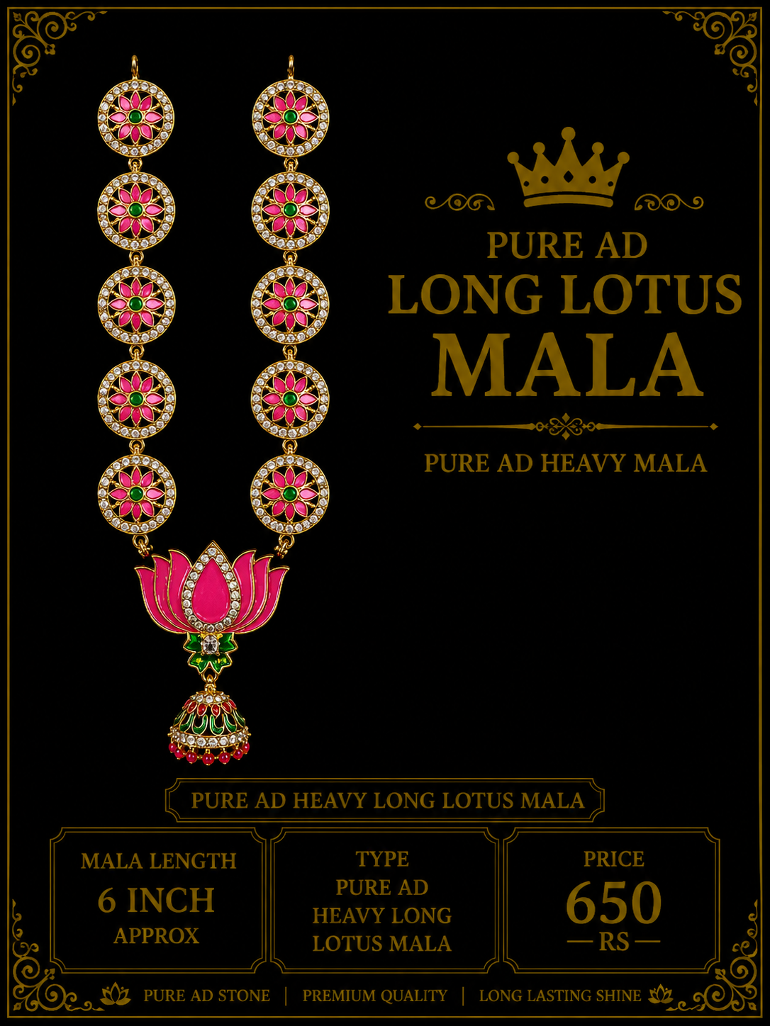 Pure ad heavy lotus Long mala
