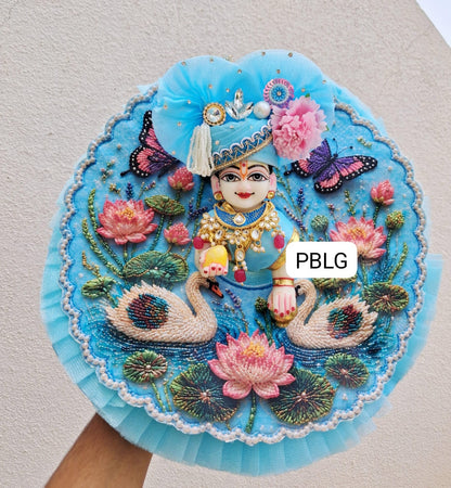 3 d digital print dress with pagdi