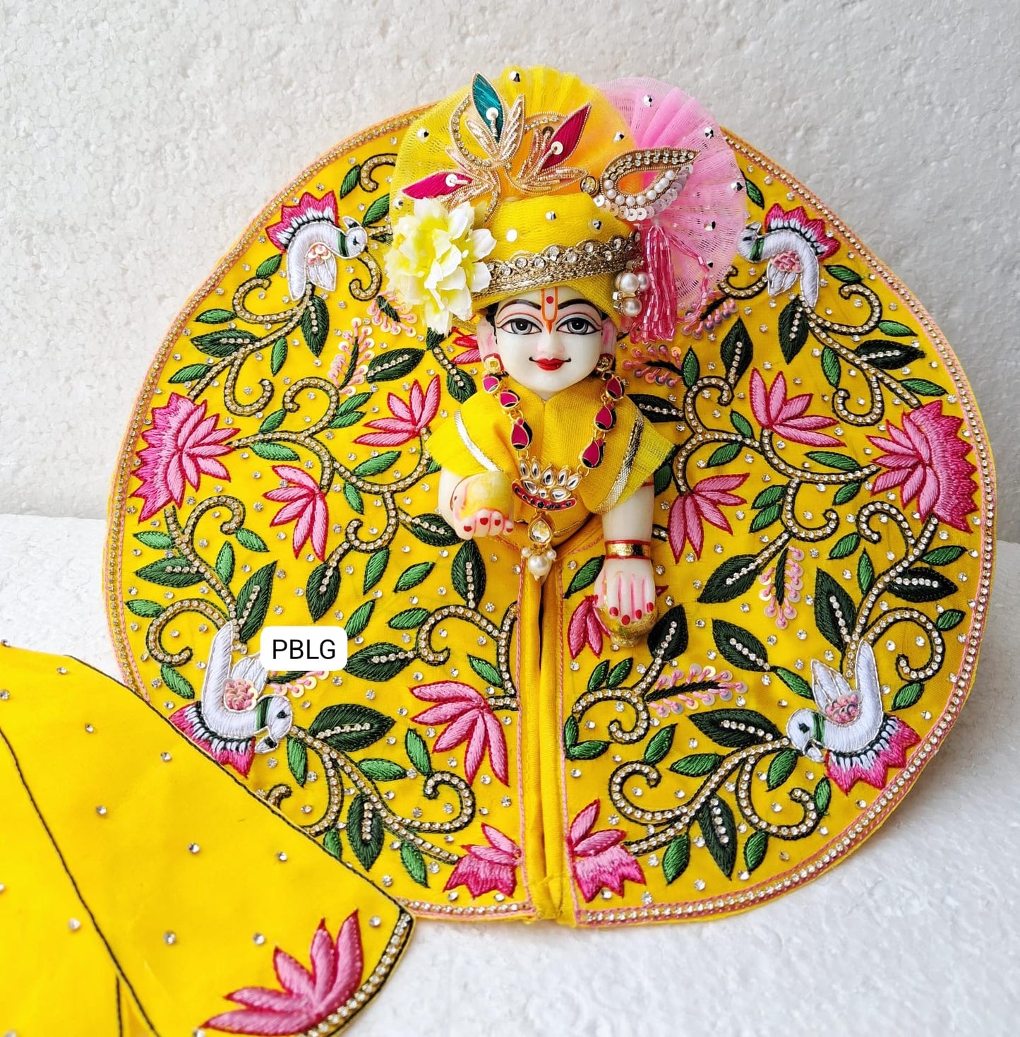 Janmashtami special pure handwork dress with pagdi and patka