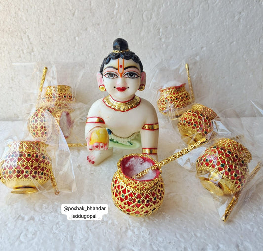 Matki with bansuri for kanha ji