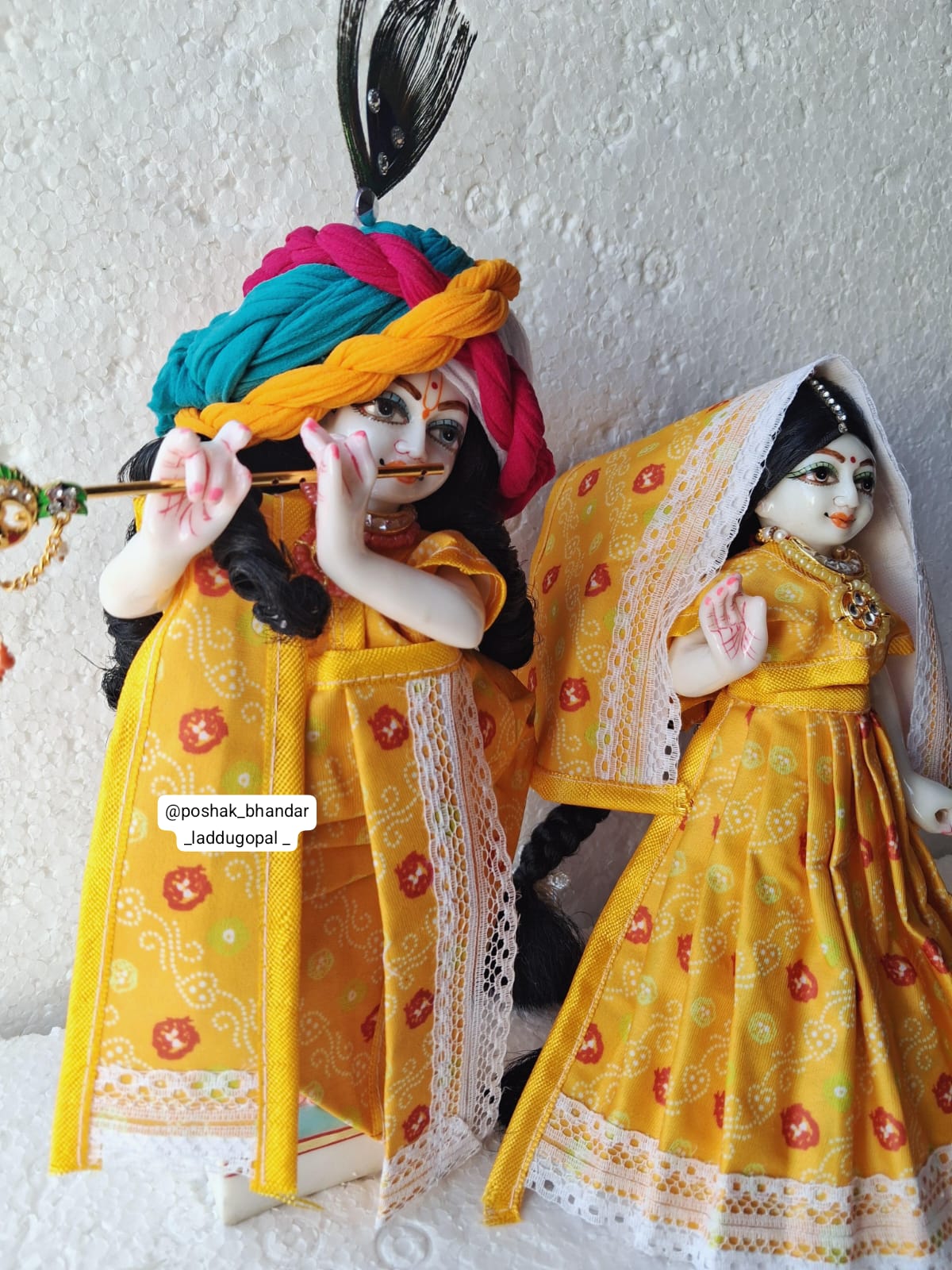 Cotton poshak for radhakrishna