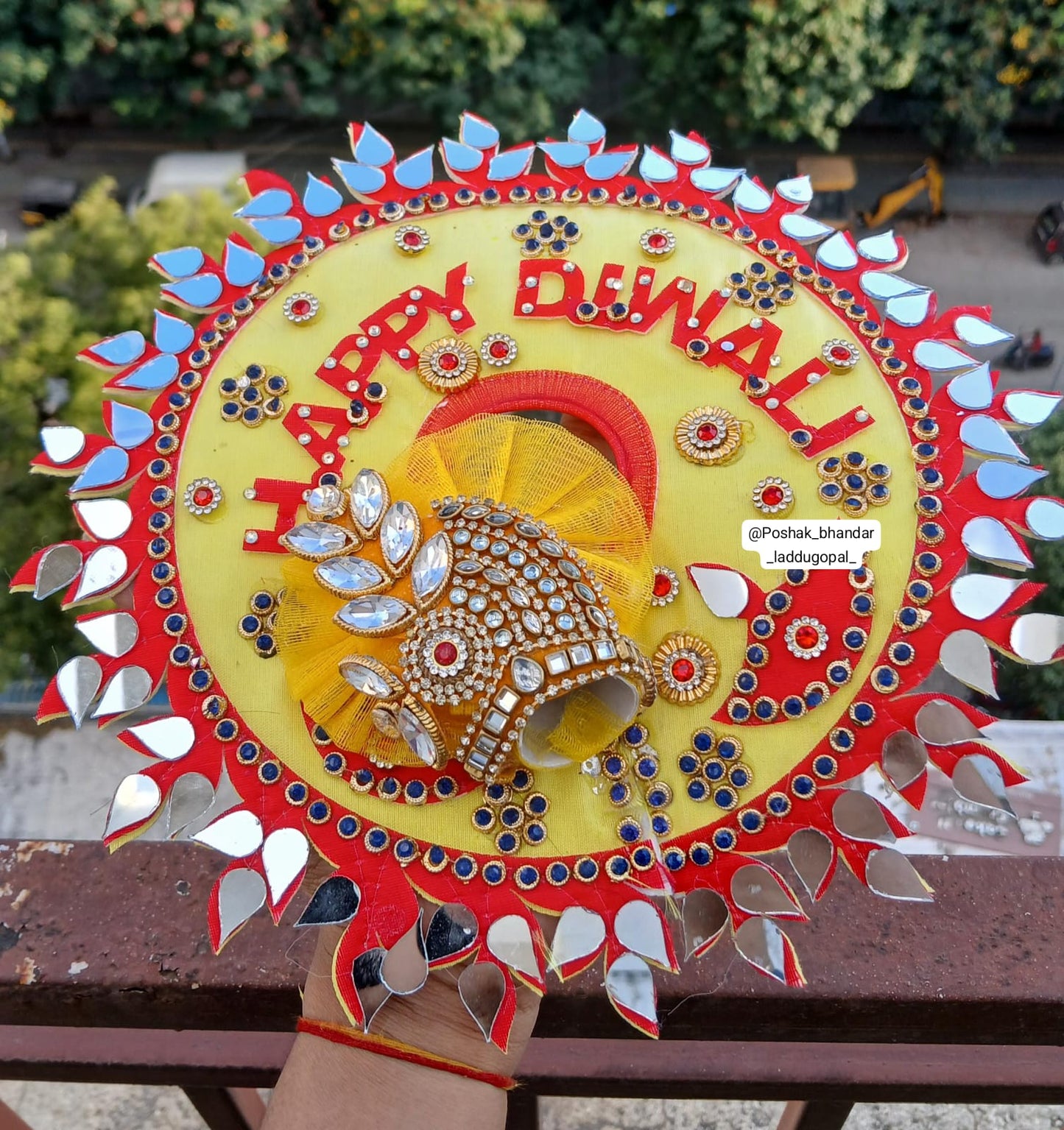 Heavy Diwali poshak ( mirror work )