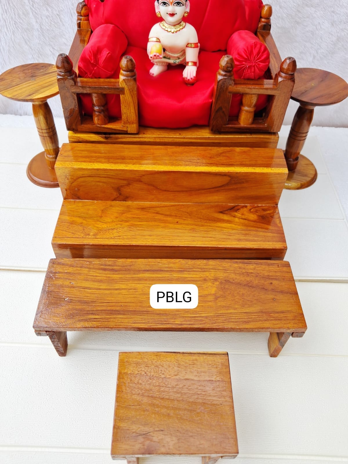 Sagwan wood full aasan set