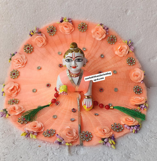 Peach heavy dress ( 6/7 no. Only )