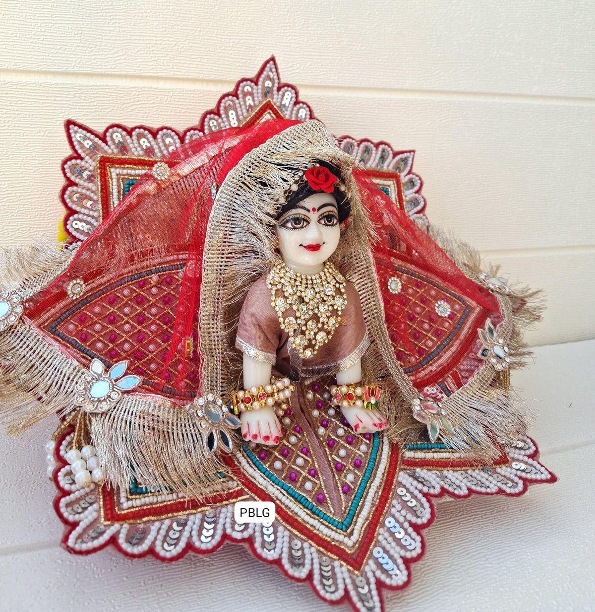 Heavy sequence handwork dress with duppata