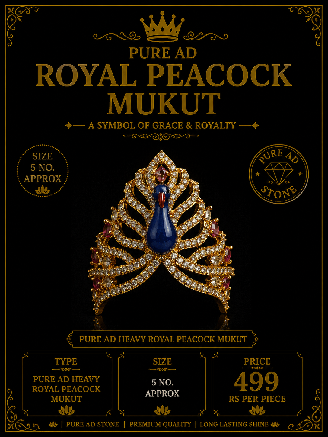 Pure ad royal peacock mukut
