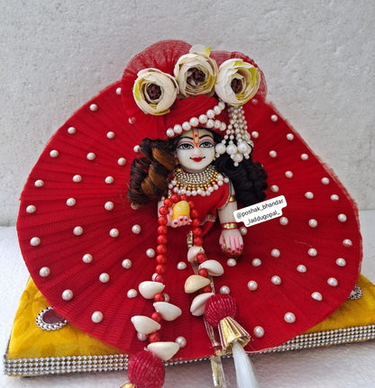 Red Moti dress with heavy patka ( 3 to 7 no. )