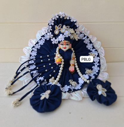 Unique Denim dress with pagdi and patka