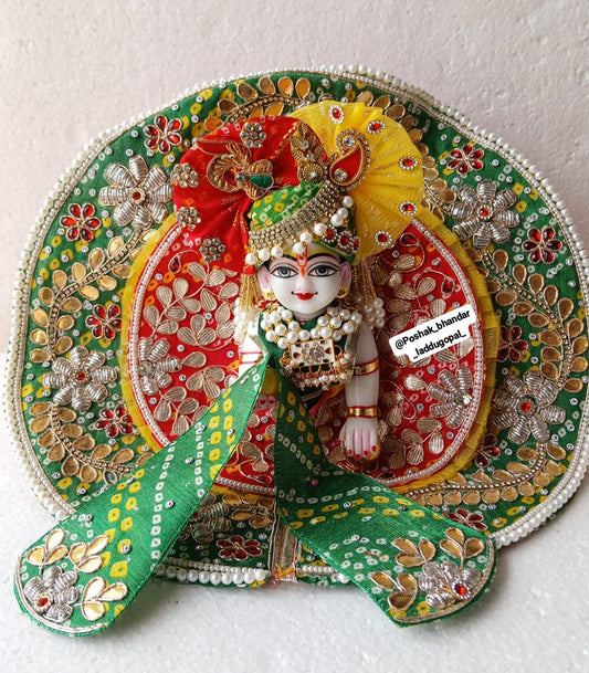 Rajwadi handwork dress with pagdi