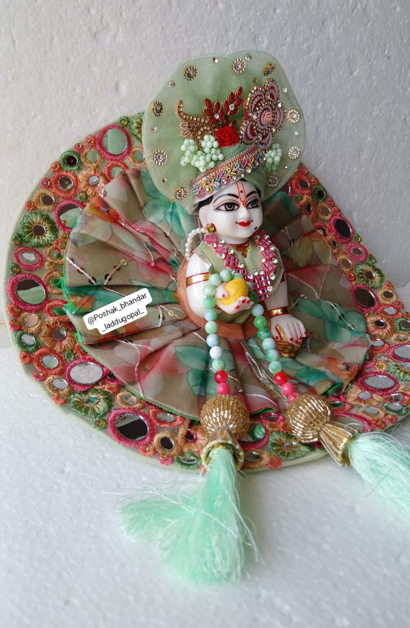 Mirror work poshak with pagdi