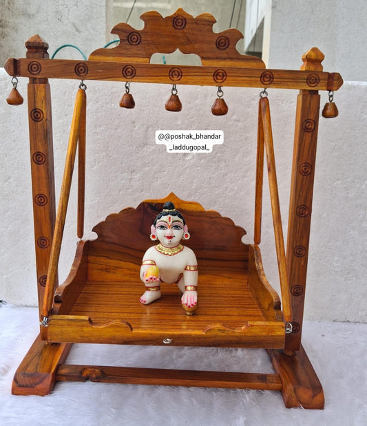 Sagwaan wood jhula foldable