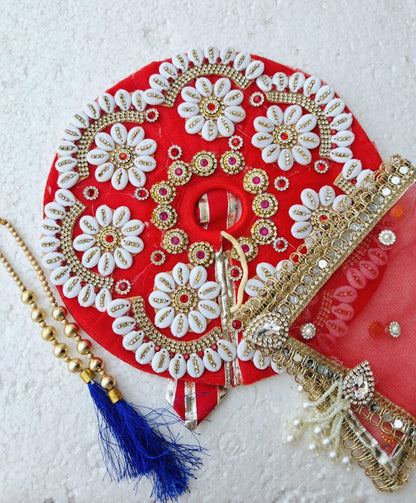Red heavy dress with heavy duppata 3/4 no.
