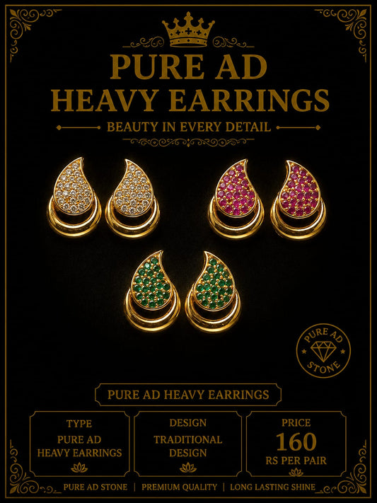 Heavy pure ad earring