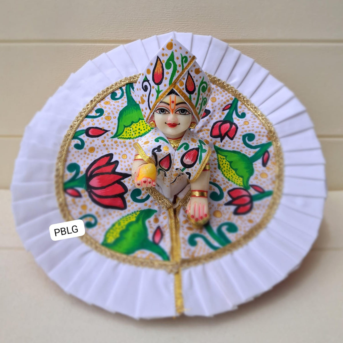 Handpainted dress with pagdi