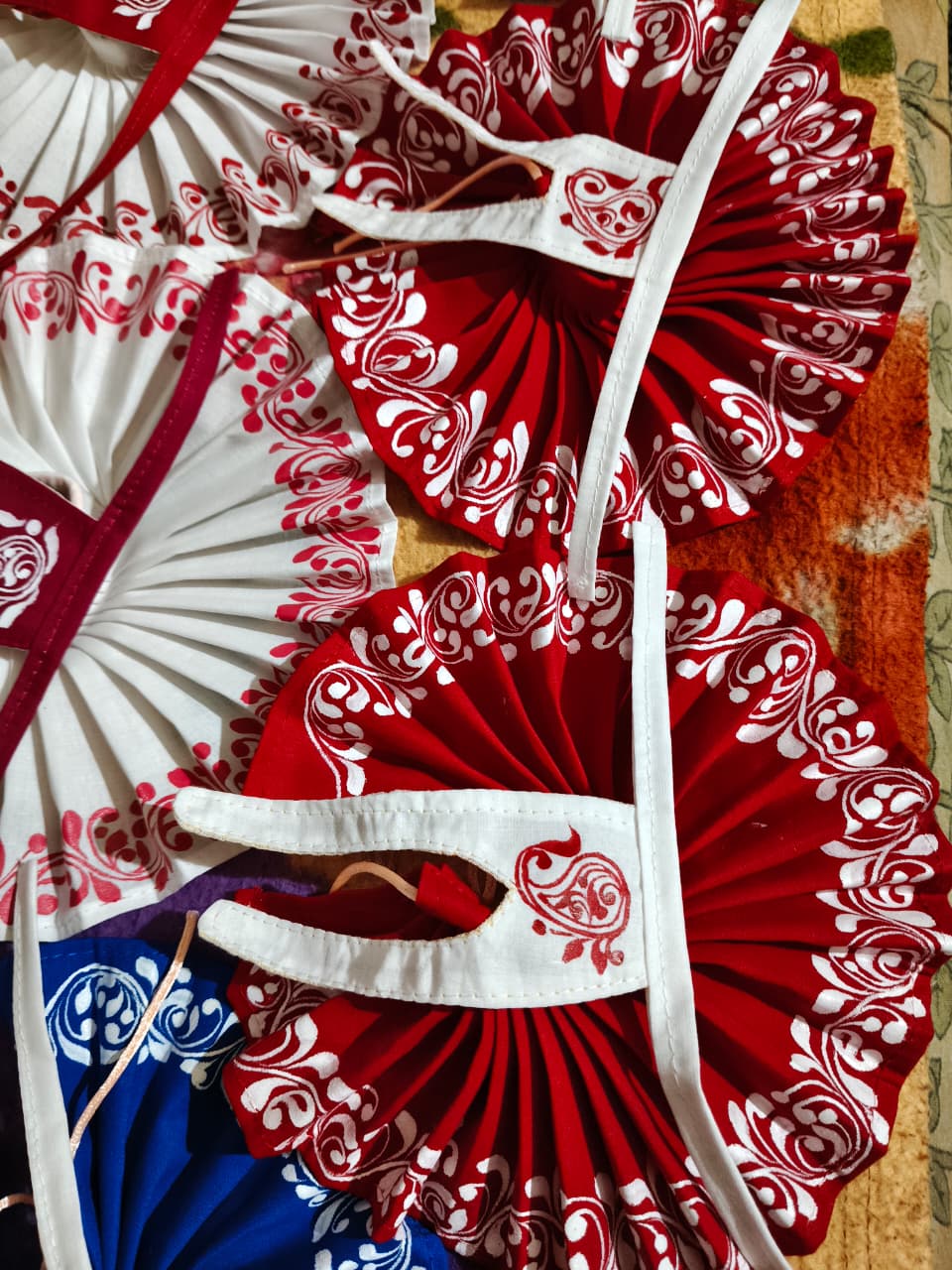 Hand painted cotton dress ( premium quality )