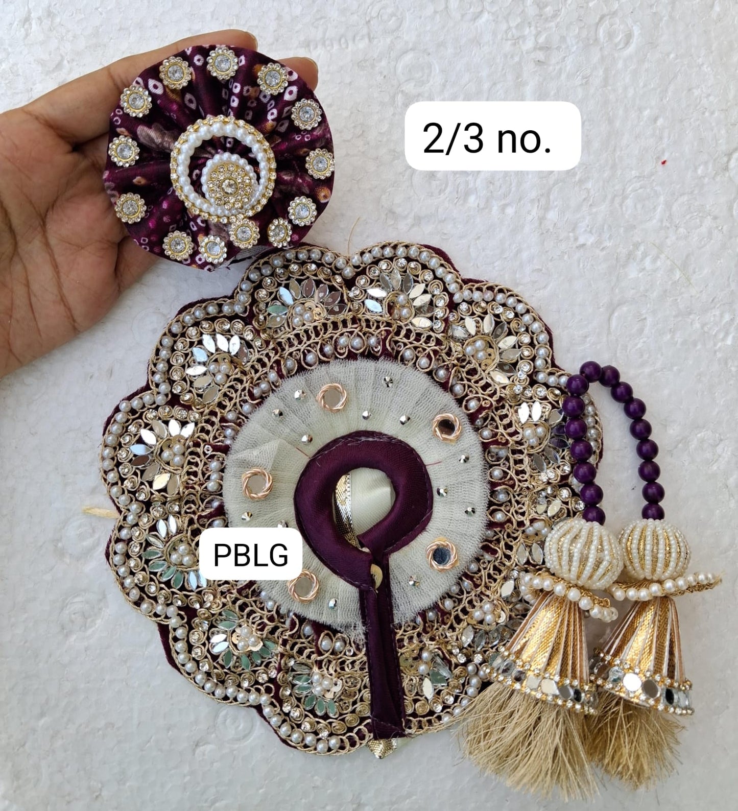 Unique colour heavy dress with pagdi and patka
