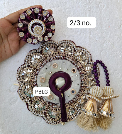 Unique colour heavy dress with pagdi and patka