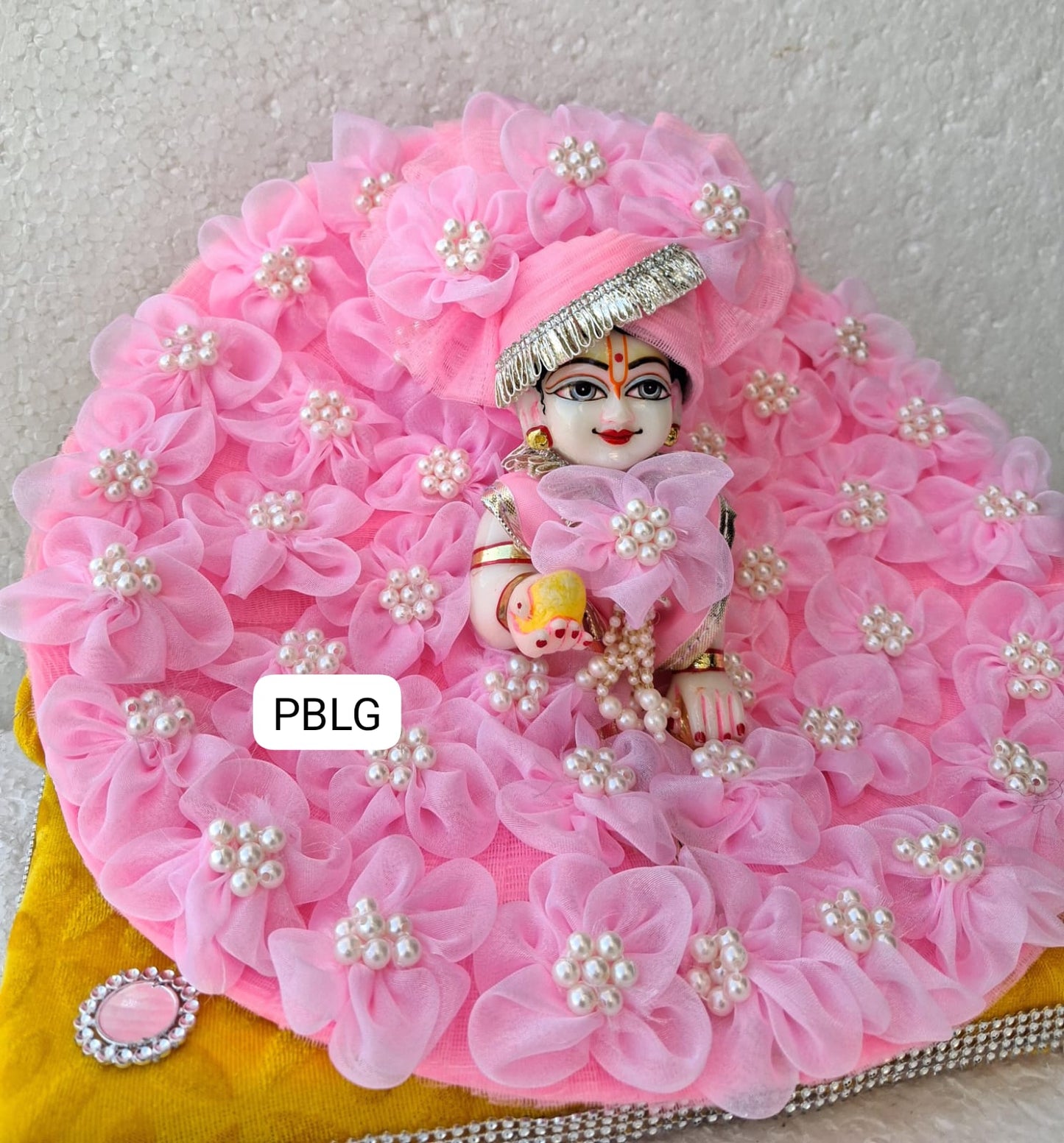 Floral dress with pagdi