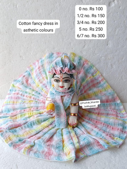 Premium cotton dress with cap and muffler
