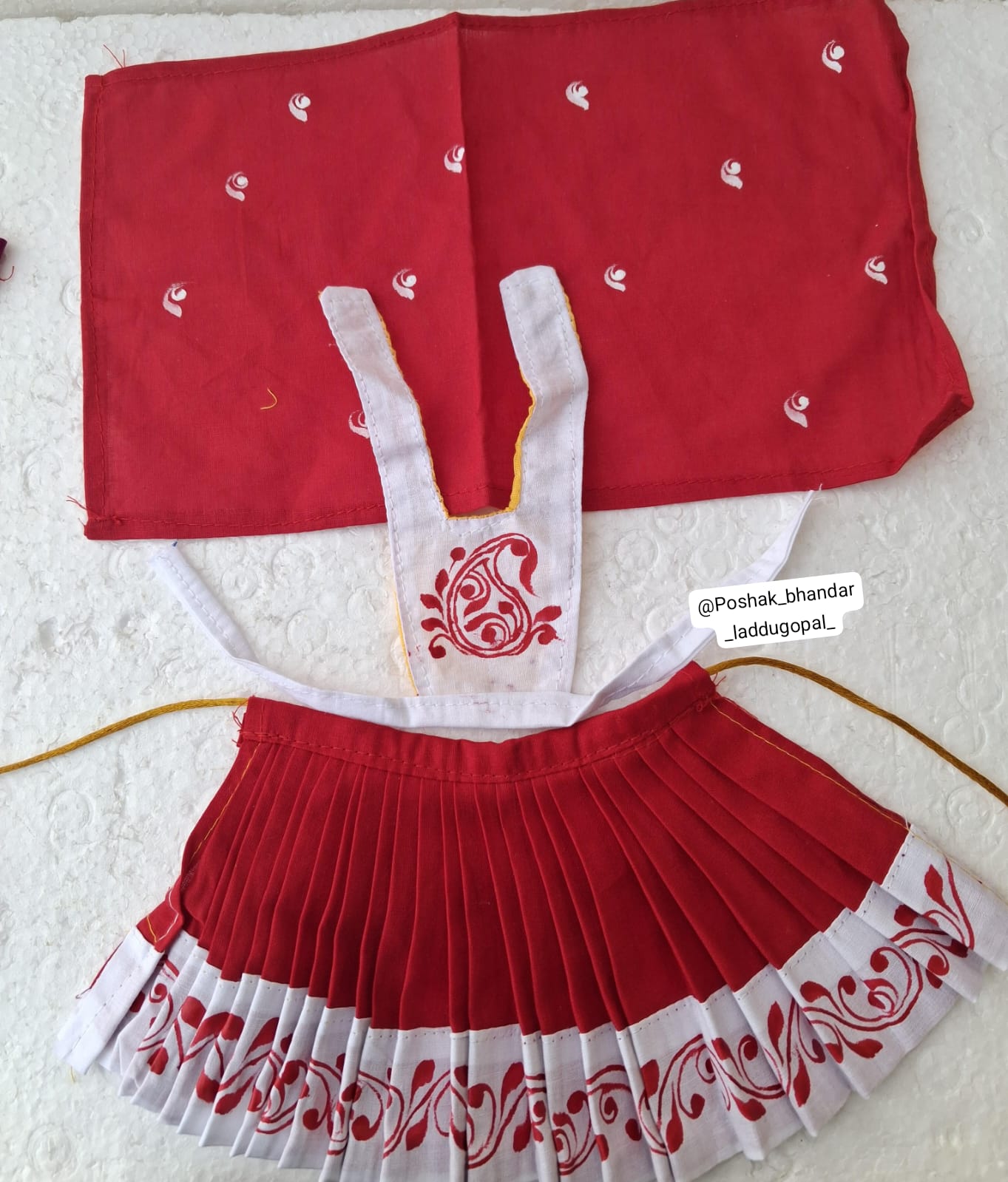 Hand painted radha rani dress ( premium quality )
